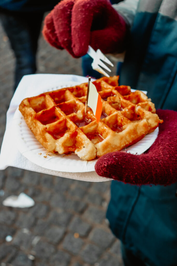 Waffle from Bruges Christmas Market