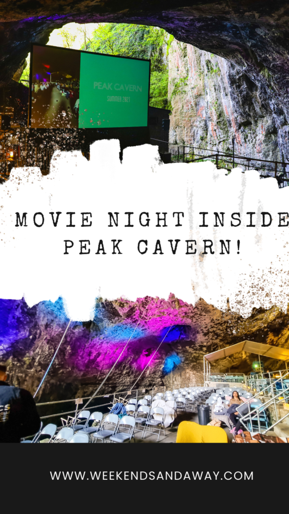 Weekends and away pop up cinema at peak cavern review