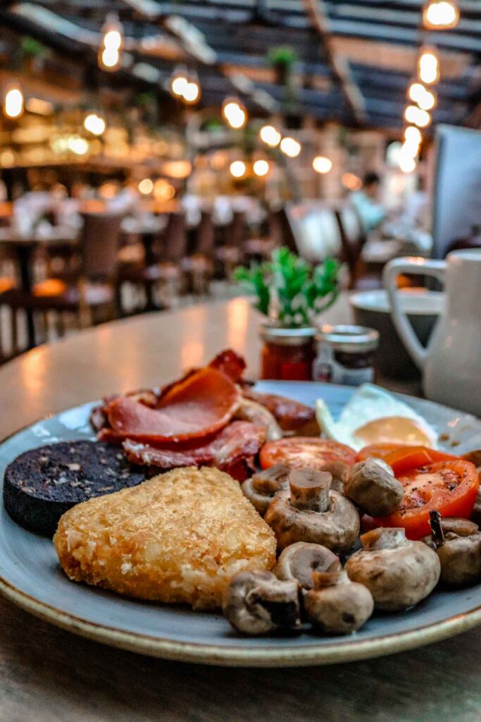 Full English breakfast at the Principal York hotel