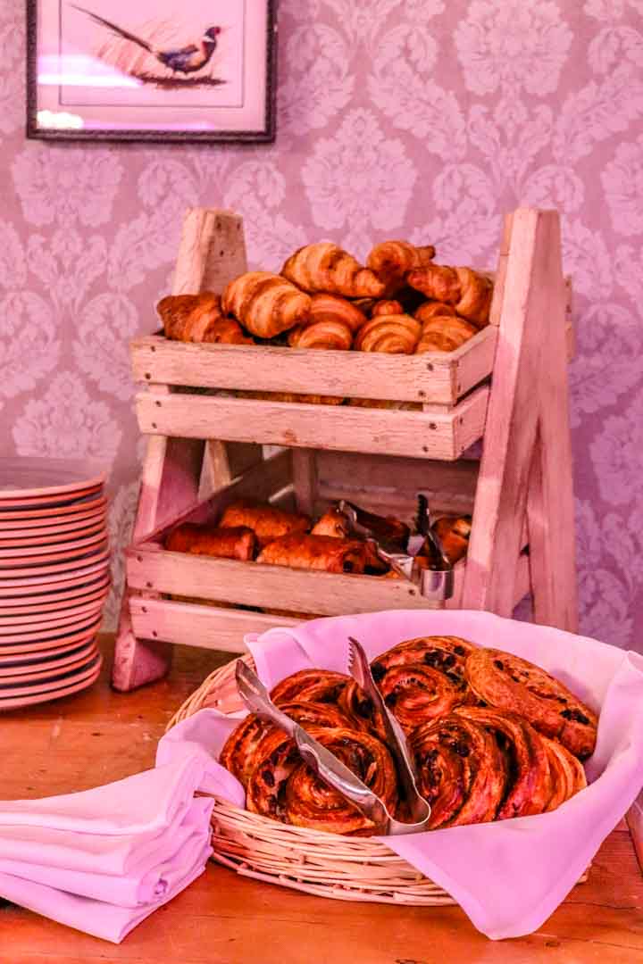 Breakfast at Wotton House - pastry selection